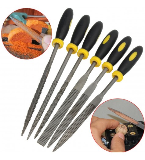 6pcs Metal File Mini Assorted Rasp Diamond Needle File Repair Tool