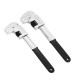 JERXUN 9/11 inch Large Opening Pipe Right Angle Adjustable Wrench Plier Spanner Plumbing Tool