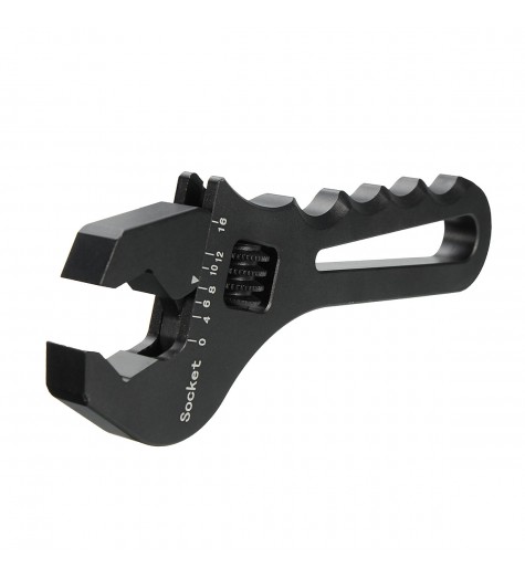 AN3-AN16 Adjustable Aluminum Wrench Fitting Tool Spanner Black
