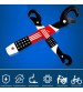 2pcs Multi-function Universal Quick Snap Chrome Alum Alloy Steel Adjustable Wrench Spanner Set Red Black