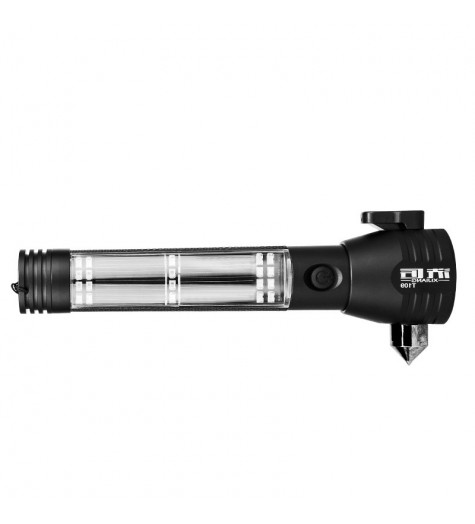 ? 2 In 1 Multi-functions EDC Safety Hammer Megnetic LED Light Torch 18650 Battery Recharge
