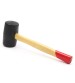 500G Wooden Shaft Handle Rubber Mallet Hammer Bicycle Home Repair Tool