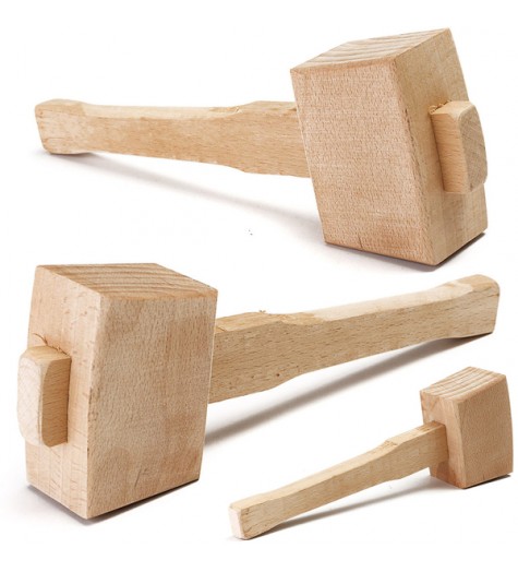 250mm Beech Solid Wooden Mallet Hammer Handle