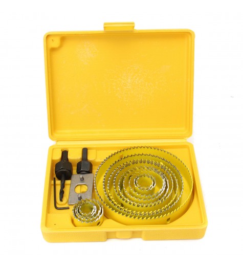 16Pc Holesaw Kit Circle Wood Timber Cutter Round Plaster Hole Saw 19-127mm