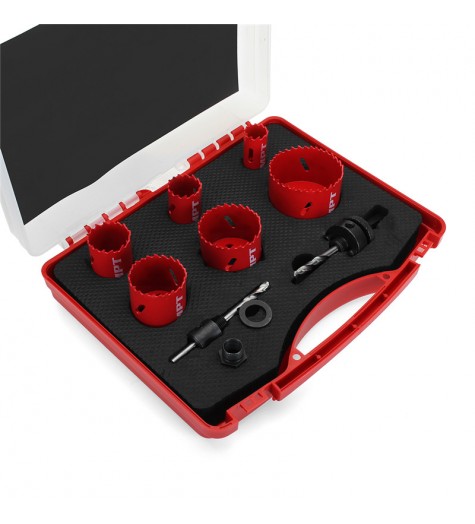 MPT Hole Saw Set M2&#038;HSS Countersink Drilling Steps Pilot Drill Bits Reamer