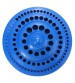 100 Holes Drill Bit Storage Case Multifunctional Plastic Round Shape Drill Bit Display Box Blue