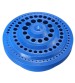 100 Holes Drill Bit Storage Case Multifunctional Plastic Round Shape Drill Bit Display Box Blue