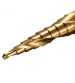 KING DO WAY 3pcs 1/4 Inch Shank 4-12/4-20/4-32mm HSS Spiral Grooved Step Drill Bit