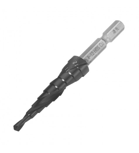 Drillpro HRC89 AlTiN Coating Step Drill Bit 4-12mm HSS M35 Cobalt Step Cone Drill Bit Hole Cutter