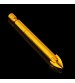 5pcs 6mm Hex Shank Spear Point Head Drill Bit Titanium Carbide Glass Drill