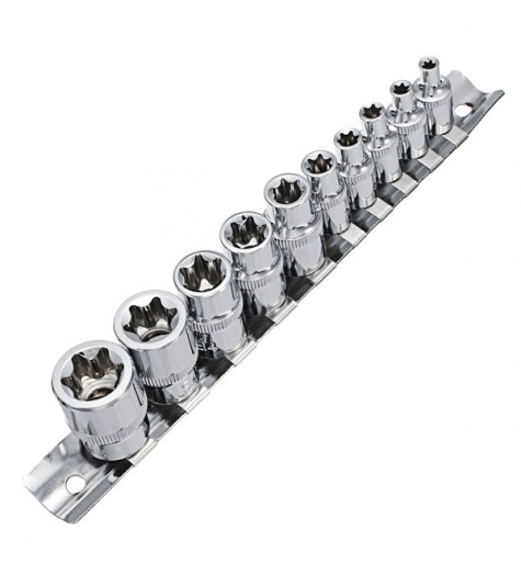 10Pcs E4-E18 Socket Wrench Set 1/4 3/8 Inch Drive Size E Socket Wrench