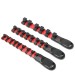 3pcs Socket Holder Set 1/4 3/8 1/2 Inch Sliding Rail Mountable Rack Holder