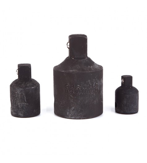 3pcs Black Socket Ratchet Wrench Converter Adapter Reducers Adaptors Set Tool