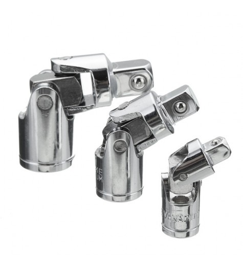 3PCS 1/4 Inch 3/8 Inch 1/2 Inch Drive Universal Joint Socket Set