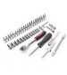 46Pcs Drive Heavy Duty Telescopic Shaft Ratchet Handle Socket Wrench Spanner Set