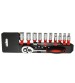 12pcs 1/4inch Ratchet Wrench Socket Set Hardware Vanadium Repairing Tool Kit