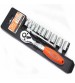 12pcs 1/4inch CR-V Metric Ratchet Wrench Socket Repair Tool Kit