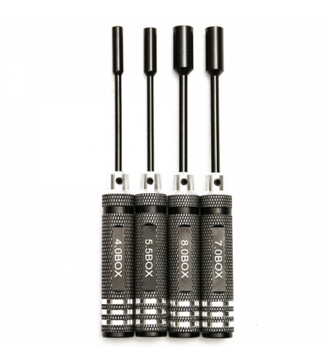 4.0mm Metal Hex Nut Key Socket Screwdriver Wrench Black