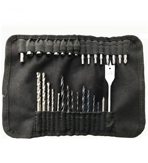 31 in1 Drill and Screwdriver Bit Set Industrial Spade Paddle Flat Wood Woodworking Boring Drill Bits