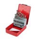 19pcs HSS 1-10mm Twist Drill Bits Set High Speed Steel Straight Shank Twist Drill Bit
