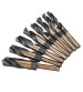 8pcs 1/2 Inch Round Shank HSS Twist Drill Bit Set