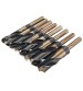 8pcs 1/2 Inch Round Shank HSS Twist Drill Bit Set