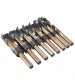 8pcs 1/2 Inch Round Shank HSS Twist Drill Bit Set