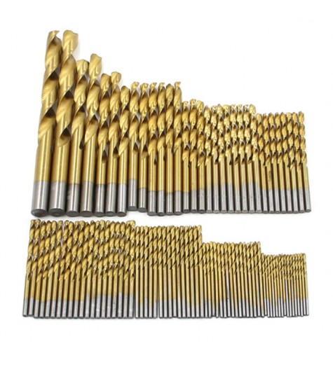99pcs 1.5mm-10mm Twist Drill Bit Set Titanium coating HSS Twist Drill Bits