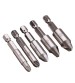 5pcs 1/4 Inch Hex Screw Extractor Set HSS Broken Damaged Bolt Remover Tool