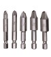 5pcs 1/4 Inch Hex Screw Extractor Set HSS Broken Damaged Bolt Remover Tool
