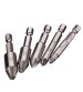 5pcs 1/4 Inch Hex Screw Extractor Set HSS Broken Damaged Bolt Remover Tool