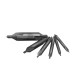 Drillpro 6pcs 1/1.5/2/2.5/3/5mm Nitride Center Drills 60 Degree HSS Countersink Drill