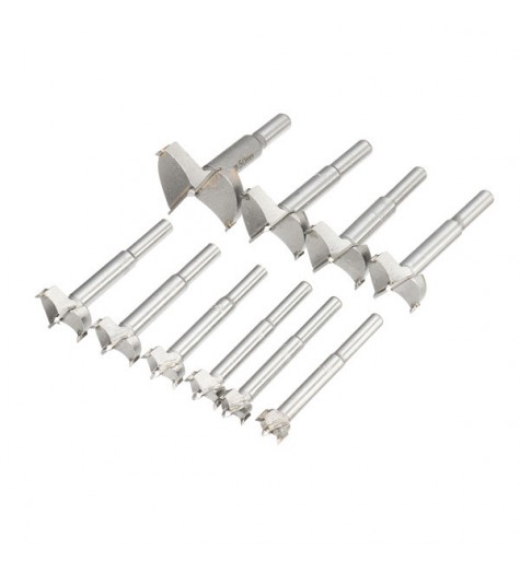 10pcs 14-50mm Forstner Drill Bit Set Hole Saw Cutter Woodworking Drill