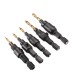 5pcs HSS 5/6/8/10/12 Countersink Chamfer Drill Bit Set Pilot Hole Woodworking Tool