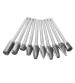 10pcs 3mm Shank Tungsten Steel Carbide Burr Set Single Line 6mm Head Rotary Drill Bit