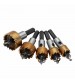 Drillpro 5pcs M35 Gold Coated Hole Sawtooth M35 Hole Saw Cutter Drill Bit Set 16/18.5/20/25mm