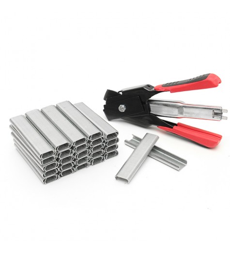Hog Ring Fastener Gun Cage Hencoop Birdcage Pliers Sealing Clamp Pet Nail Pliers w/2500 C Clips