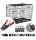Hog Ring Fastener Gun Cage Hencoop Birdcage Pliers Sealing Clamp Pet Nail Pliers w/2500 C Clips