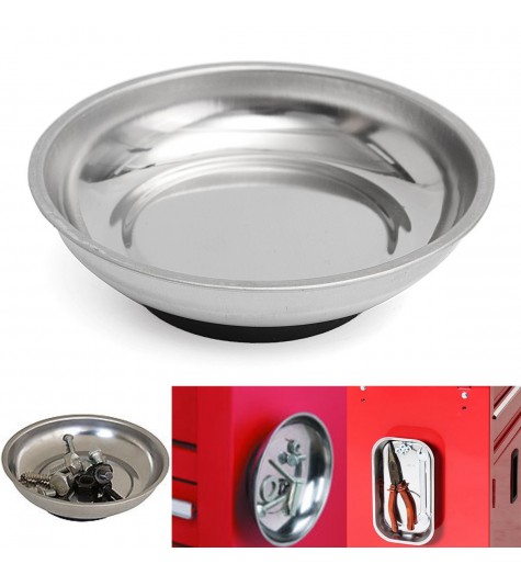 Magnetic Stainless Steel Parts Bowl For Auto Repair Tool Screw Metal Tray Dish