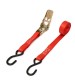 2Pcs 1 inch 10Ft Ratchet Tie Down With S Hook Cargo Hauling Truck Strap Tensioner