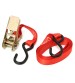 2Pcs 1 inch 10Ft Ratchet Tie Down With S Hook Cargo Hauling Truck Strap Tensioner